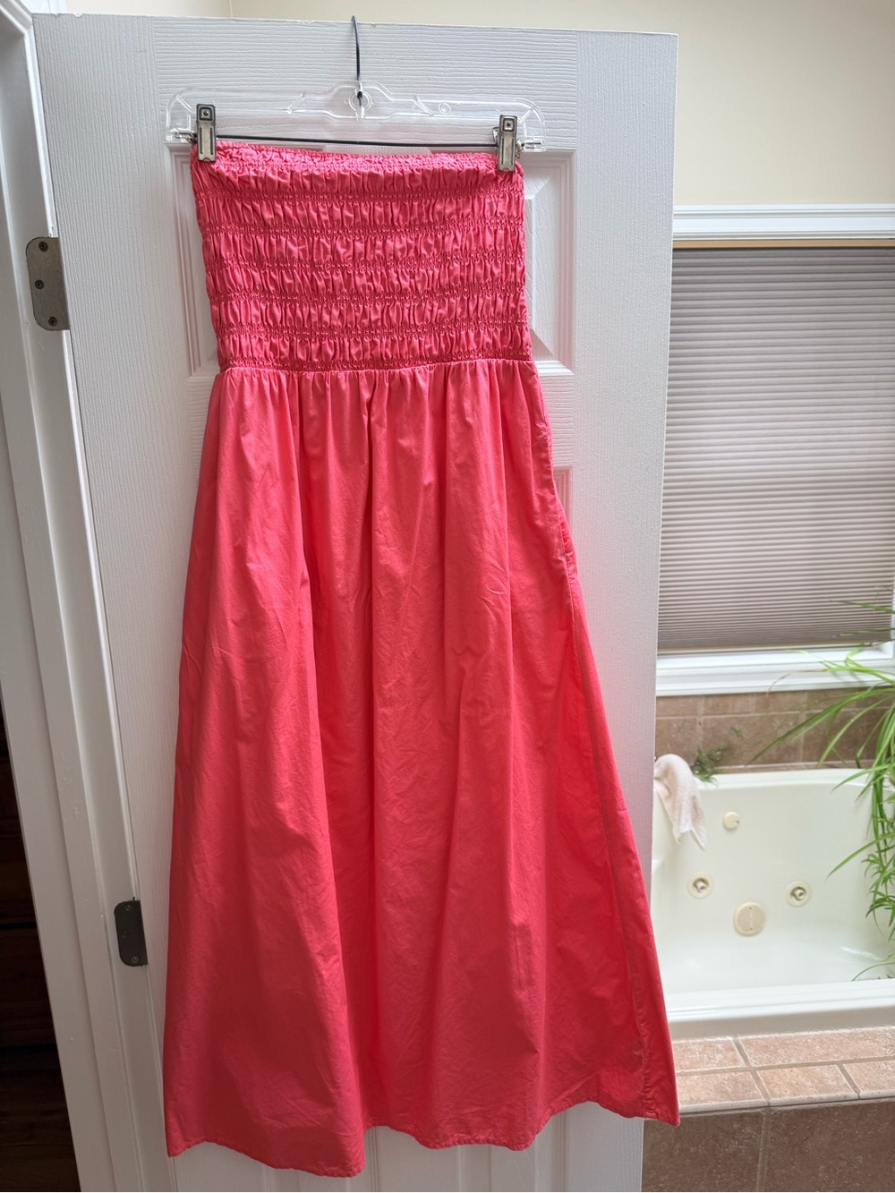 Old Navy Pink Strapless Midi Dress